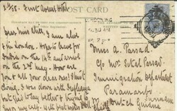 Great Britain SG#230(single frank) London APR/2/08 postcard view ...