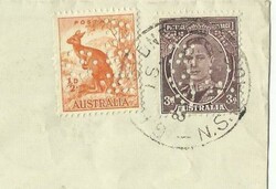 Australia SG#179,187 OFFICIAL PERFINS Sydney 21/SE/45 to USA
