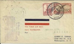 Mexico FIRST FLIGHT Mu#12a QUERETARO 1/OCT/28 to Mexico City 2/OCT/28 ...