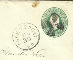 US postal envelope SHREVEPORT(Caddo Parish)LOUISIANA "FANCY CANCEL" ...
