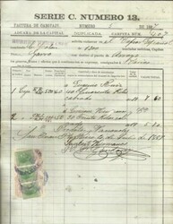 Puerto Rico (SPANISH) REVENUE STAMPED PAPER 1892y93 "Illustrated ...