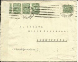 Finland - Russia Sc#74(x4) HELSINKI 8/11/15 WWI Censor Tape to ...