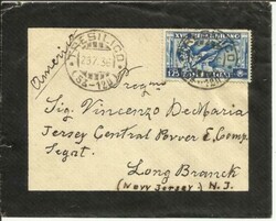 Italy Sc#358(single frank) TRESILICO 23/7/36 -MOURNING ENVELOPE- to ...