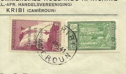 Cameroun Sc#266,#182 KRIBI 10/AVR/41 WWII CENSOR, commercial use to ...