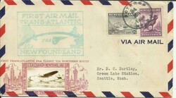 Canada FIRST FLIGHT Mu#326 Botwood to Foynes, CROSBY CACHET, ...