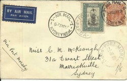 Dual FIRST FLIGHTS-Dual Franked Australia Mu#158 to Port Moresby ...