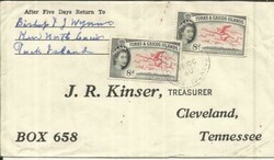 Turks and Caicos Islands SG#245(x2-FLAMINGOES) GRAND TURK 31/OC/60 ...