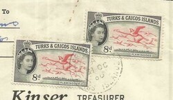 Turks and Caicos Islands SG#245(x2-FLAMINGOES) GRAND TURK 31/OC/60 ...