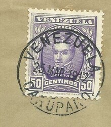 Venezuela Sc#254(single frank) CARUPANO 25/MAR/12 to Italy, ...