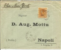 Venezuela Sc#159(single frank) MARACAIBO 23/MAY/1902 to Italy, ...