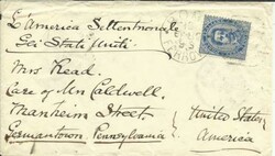 Italy Sc#48(single frank) ROME 13/6/82 TRANS-ATLANTIC to USA, ...