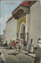 French Morocco Sc#30(single frank) TANGER 13/3/13 postcard view "Rue ...