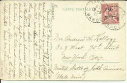 French Morocco Sc#30(single frank) TANGER 13/3/13 postcard view "Rue ...
