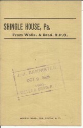 US RAIL ROADS - J.J.BANNISTER OCT/9-South-1891 WELLS & BRAD,R.P.O ...