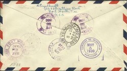 US FIRST FLIGHT AAMC#F5-53,Mu#313 MIAMI,FLA APR/29/1930 REGISTERED to ...