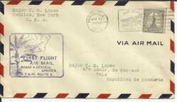 US FIRST FLIGHT AAMC#F5-3,MU#274, MIAMI,FLA MAY/21/1929 to TELA ...