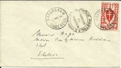 Cameroun Sc#289(single frank) BAFOUSSAM 2/MAR/44 WWII Censor to ...