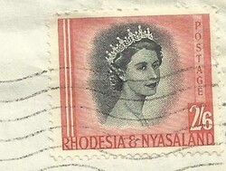 Rhodesia & Nyasaland SG#12(single frank) CAUSEWAY 11/MAR/56 OFFICIAL ...