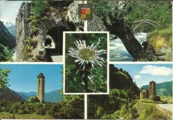 Andorra SPANISH ADMINISTRATION Sc#57(x2) 1970 Postcard Views "VALLS ...