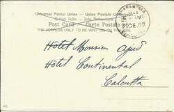 India 1/2d-EdwVII LUCKNOW 28/DE/07 postcard view "Hooseinabad ...