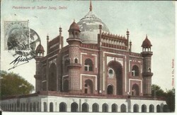 India 1/2d-EdwVII, 23/DE/07 postcard view "Mausoleum of Sufter Jung, ...