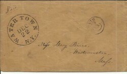 Stampless -FANCY CANCEL PAID III- WATER TOWN(Jefferson County)NEW YORK