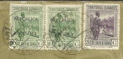 Spanish Guinea Sc#237(pair)#225 SANTA ISABEL FERNANDO-POO 17/FRB/1934 ...