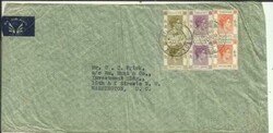 Hong Kong CHINA SG#151(x2)#153(x2)#157-$2value(x2) VICTORIA 30/JU/38 ...
