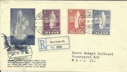 Iceland Sc#203(SCARCE)#204,#205 FIRST DAY REYKJAVIK 1/IV/38 ...