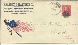 US -SPANISH AMERICAN WAR PATRIOTIC-Flag "PATENT MEDICINE & ASBESTOS" ...