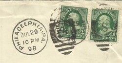 US -SPANISH AMERICAN WAR PATRIOTIC-Flag "J.B.SHANNON & SONS HARWARE" ...