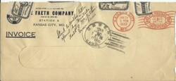 US OFFICIAL SEAL Sc#OX21(x4) GREEN(Clay County) KANSAS JAN/25/1933 ...