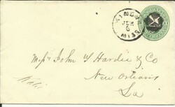 US 3c Postal Env-Sc#U82 WINONA(Montgomery County)MISSISSIPPI -Cut ...