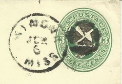 US 3c Postal Env-Sc#U82 WINONA(Montgomery County)MISSISSIPPI -Cut ...