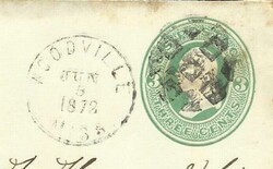 WOODVILLE(Wilkinson County)MISSISSIPPI, GEOMETRIC FANCY Cancel, ...