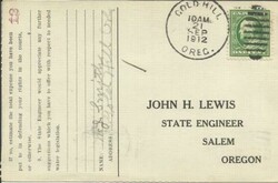 GOLD HILL(Jackson County)OREGON 21/SEP/1912 postcard survey "STATE ...