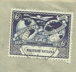 British Guiana U.P.U.ISSUE-SG#325(single frank) FORMULAR AIR LETTER ...