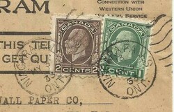 Canada SG#320,#319 NIAGRA FALLS ONT. MY/3/33 TELEGRAM ENVELOPE ...