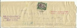 Latvia Sc#158(single frank) RIGA 21/3/29 WRAPPER to USA
