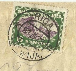 Latvia Sc#158(single frank) RIGA 21/3/29 WRAPPER to USA