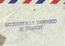 Australia OFFICIAL SEAL/TAPE-Repaired by Postal Dept.QLD. -ACCIDENTLY ...