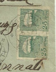 Estonia Sc#39(pair)#33(strip of 3) TALLINN 26/5/20 Registered to USA, ...