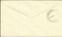 New Zealand FIRST FLIGHT Mu#139a GISBORNE 16/4/35 to NAPIER-backstamp