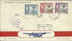 Gambia FIRST FLIGHT TRANS-ATLANTIC CLIPPER Mu#11 BATHURST to ...