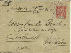 French Oceania Postal Envelope HG:B10 PAPEETE TAHITI ...