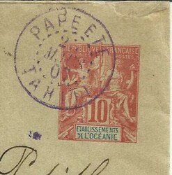 French Oceania Postal Envelope HG:B10 PAPEETE TAHITI ...