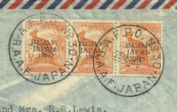 Japan BRITISH OCCUPATION FORCE-SG#J1(strip of 3) FIRST BOAC FLYING ...