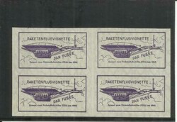 Switzerland ROCKET MAIL-#2A1a(missing red overprint-Block of ...