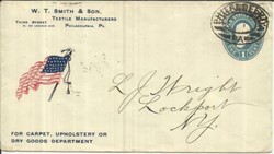 US -SPANISH AMERICAN WAR PATRIOTIC-Flag-1c Franklin Postal Envelope- ...