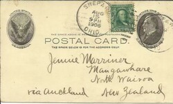 D.P.O.-SHEPARD(Franklin County)OHIO- Postal Card Sc#UX18 uprated #300 ...